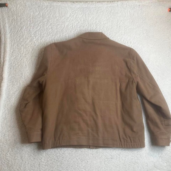 Vintage brooks brothers men's brown full zip bomber jacket embroidered 90s L - Picture 5 of 7